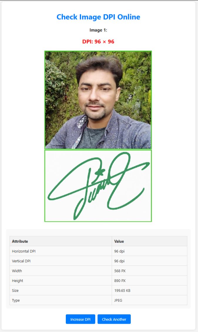 Find image DPI online for JPG, PNG, and BMP files using IncreaseDPI.com